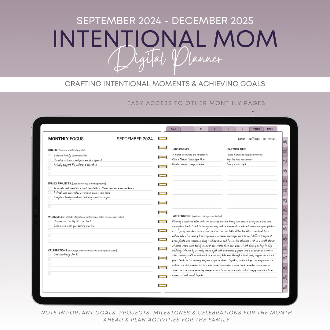 2024–2025 planner for intentional moms