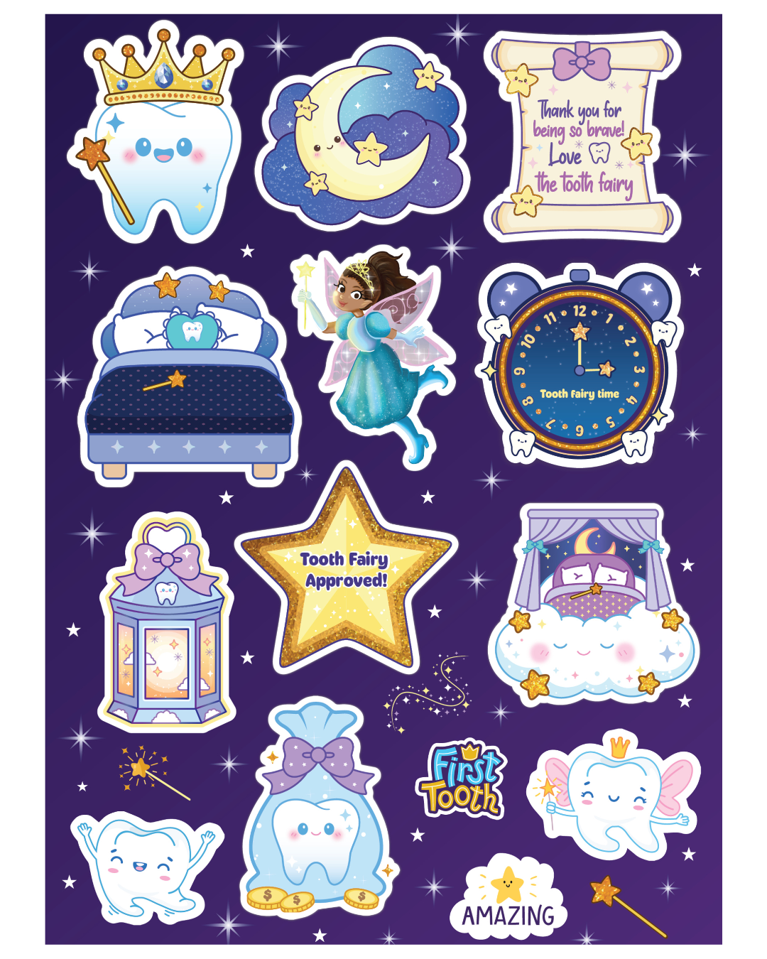 Ready for the Tooth Fairy- 1 Pack Sticker Sheet