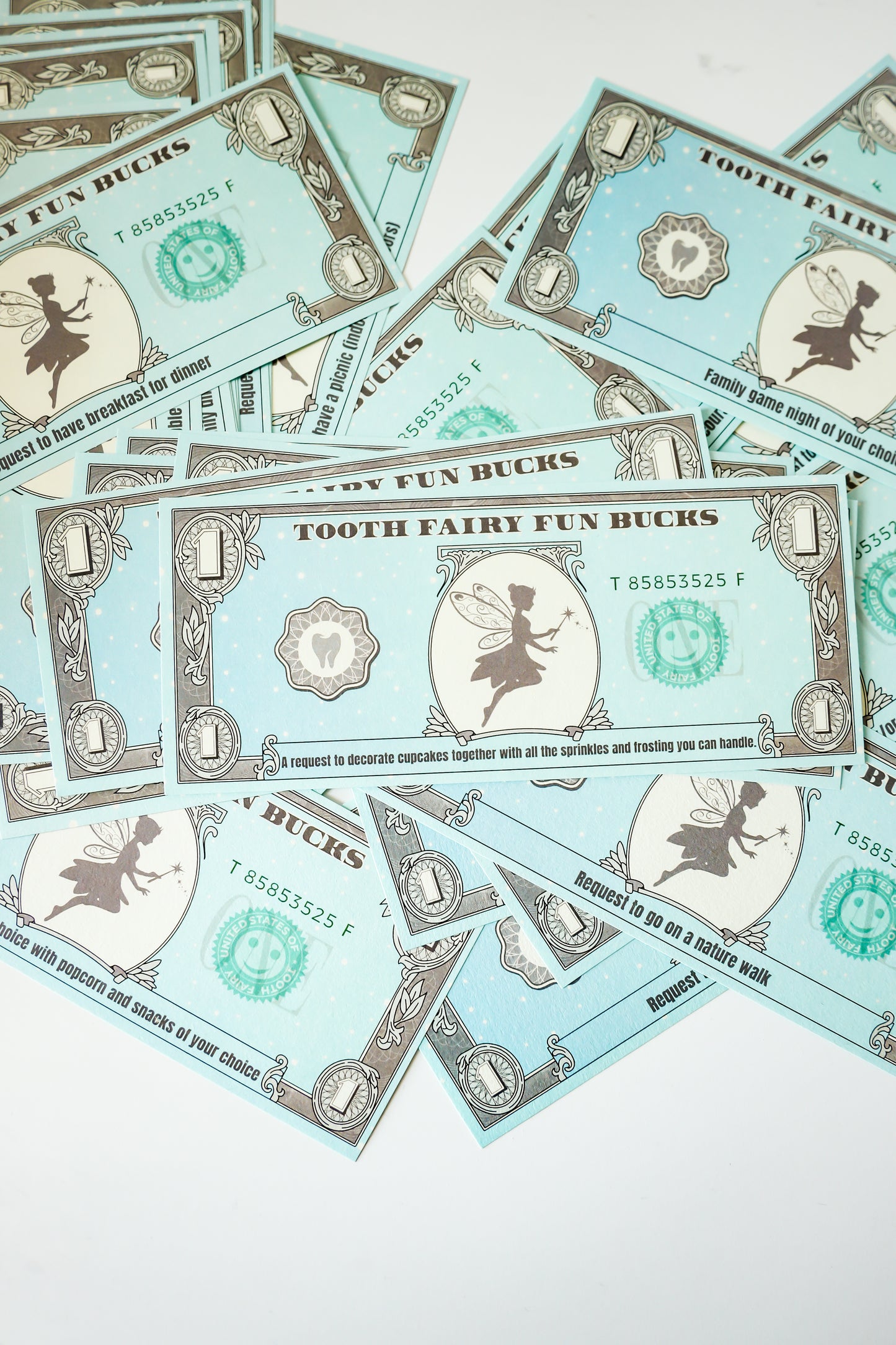Tooth Fairy Fun Bucks – The "Memory Maker" 30-Pack